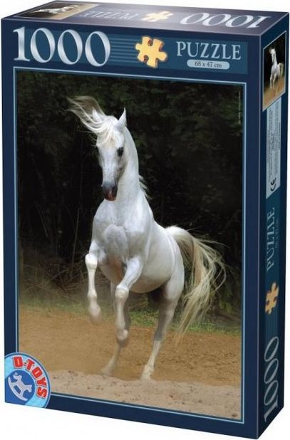 D-Toys Puzzle Bílý kůň 1000 dílků - obrázek 1