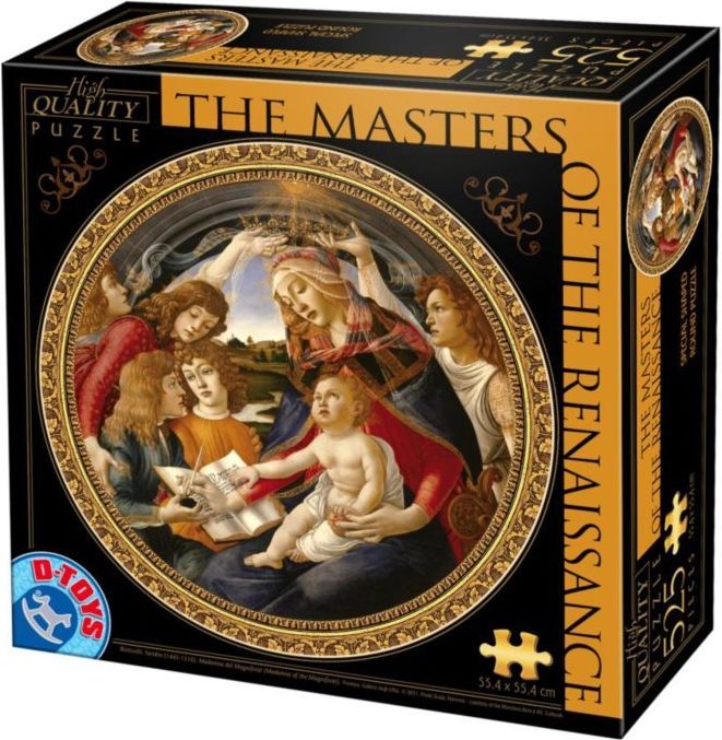 D-Toys Kulaté puzzle Madonna della Magnificat 525 dílků - obrázek 1