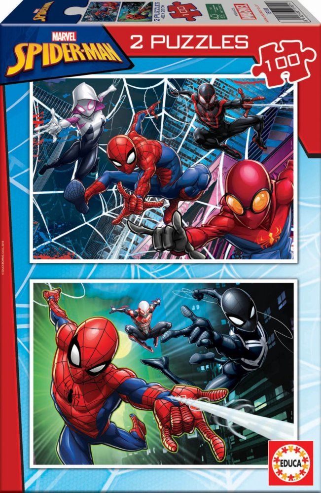 Educa Puzzle Spiderman 2x100 dílků - obrázek 1