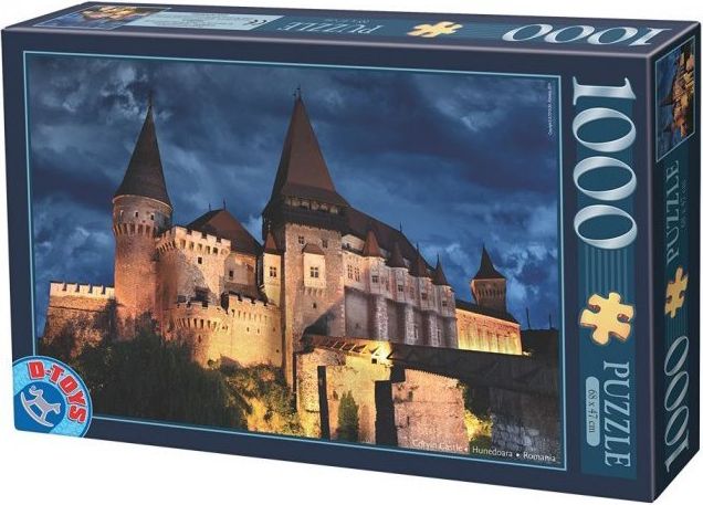 D-Toys Puzzle Korvínův hrad v noci, Rumusko 1000 dílků - obrázek 1