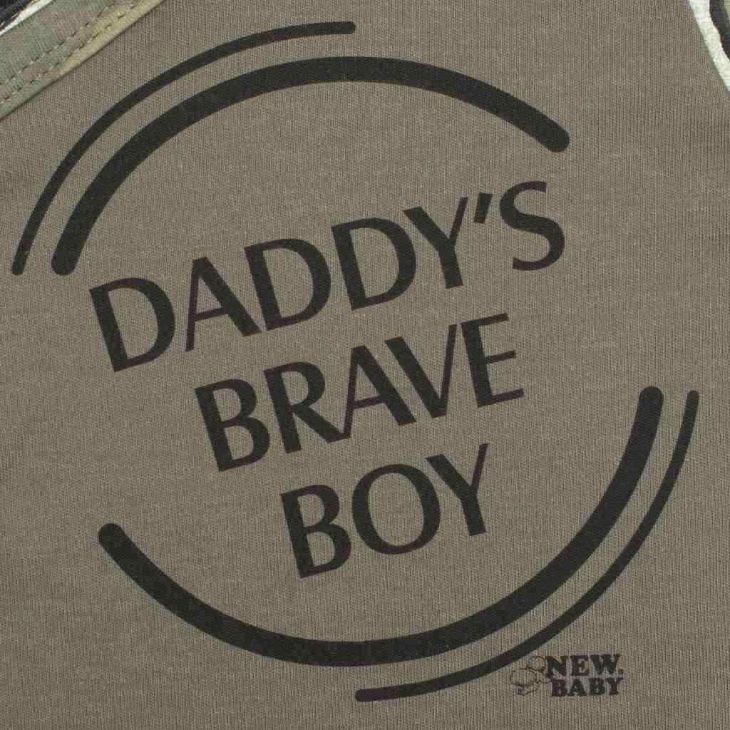 Kojenecké body s krátkým rukávem New Baby Army boy velikost 74 - obrázek 3