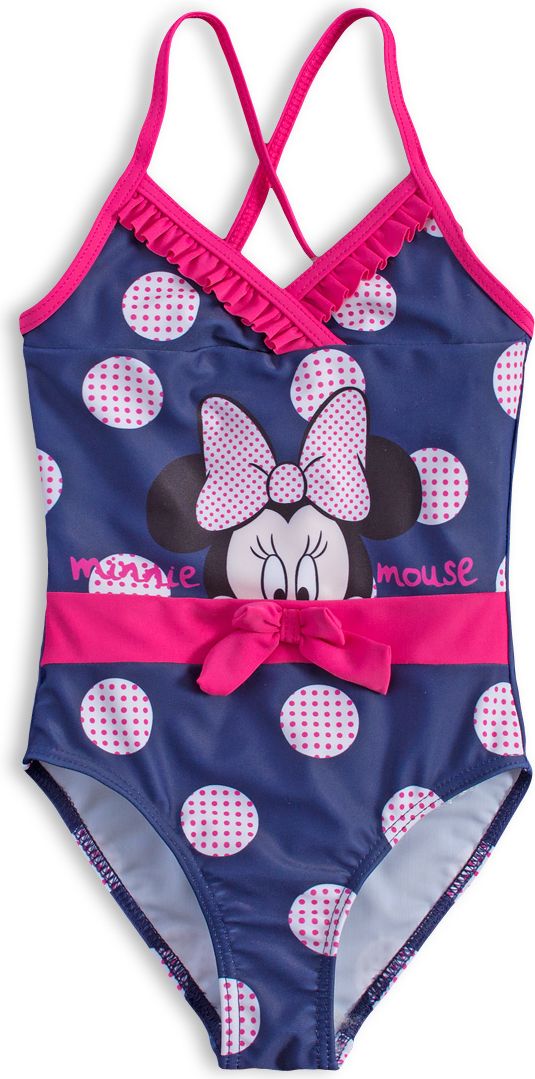 Dívčí plavky vcelku DISNEY MINNIE PUNTÍKY modré Velikost: 98 - obrázek 1