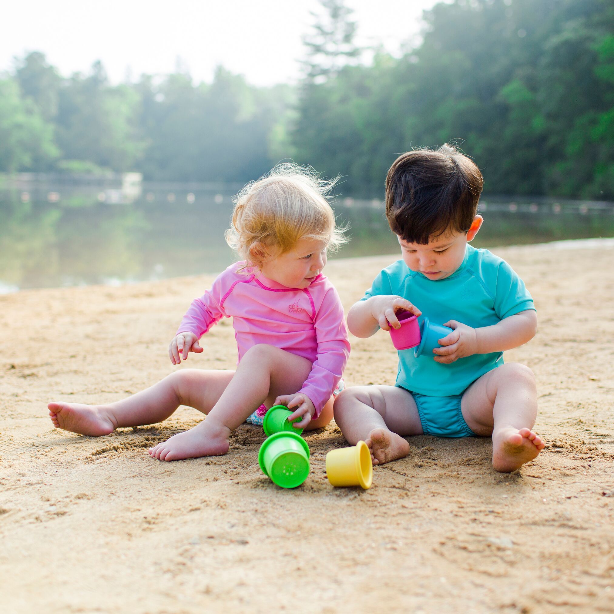 I Play/ Green Sprouts ® – plenkové plavky - RŮŽOVÁ velikost: 12m - obrázek 5