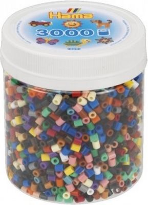 Korálky zažehlovací plast 3000ks v dóze - obrázek 1