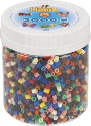 Korálky zažehlovací plast 3000ks v dóze - obrázek 2