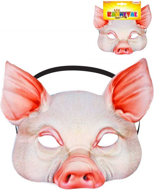 KARNEVAL Maska prasátko dětská škraboška *KARNEVALOVÝ DOPLNĚK* - obrázek 1