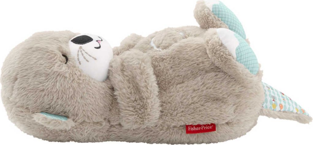 FISHER PRICE PLYŠ Baby usínáček podřimující vydra na baterie Světlo Zvuk pro miminko - obrázek 3