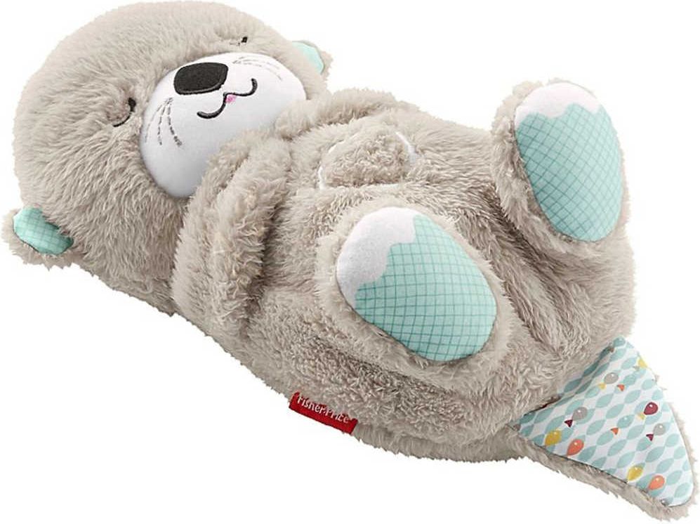 FISHER PRICE PLYŠ Baby usínáček podřimující vydra na baterie Světlo Zvuk pro miminko - obrázek 8