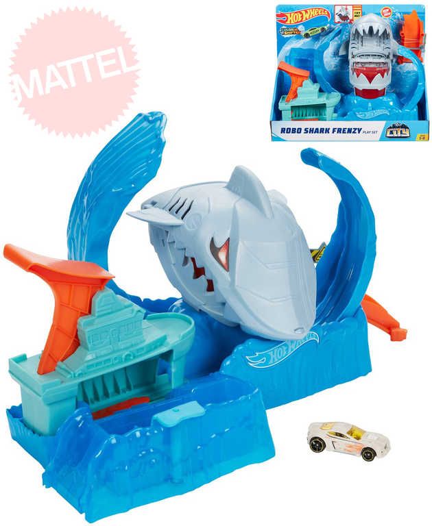 MATTEL HOT WHEELS City color shifters robo žralok set akční dráha s autíčkem plast - obrázek 1