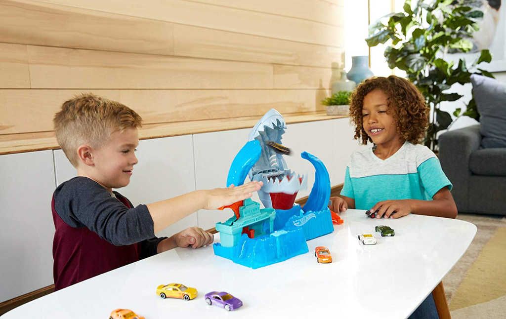 MATTEL HOT WHEELS City color shifters robo žralok set akční dráha s autíčkem plast - obrázek 7