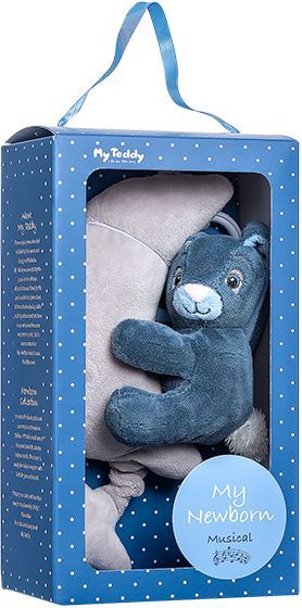 Můj zajíček s melodií My Teddy Newborn collection Modrá 2020 - obrázek 2