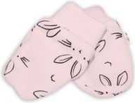 Rukavice kojenecké bavlna - KRÁLÍČCI růžové - 0-3měs. - obrázek 1