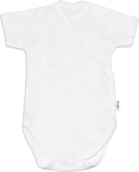 Baby Nellys Kojenecká neutr. sada body zap. bokem BASIC, kr. rukáv - 3 ks, vel. 56 - 56 (1-2m) - obrázek 2
