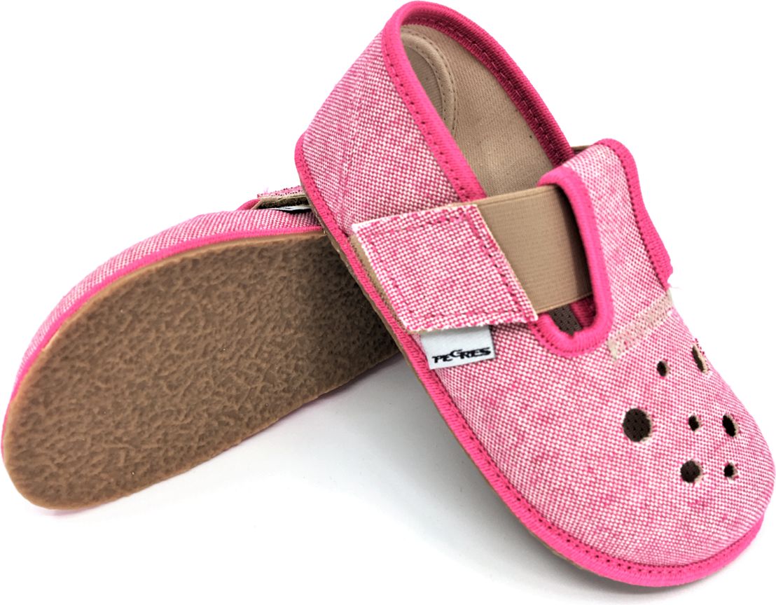 Barefoot papuče Pegres BF03 růžové Velikost: 20 - obrázek 1