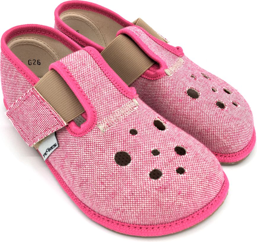 Barefoot papuče Pegres BF03 růžové Velikost: 20 - obrázek 3