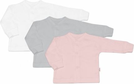 Baby Nellys Kojenecká dívčí sada košilka,kabátek BASIC - 3 ks, Velikost koj. oblečení 56 (1-2m) - obrázek 1