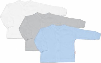 Baby Nellys Kojenecká chlapecká sada košilka,kabátek BASIC - 3 ks, Velikost koj. oblečení 50 (0-1m) - obrázek 1