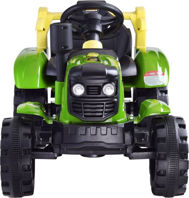 Elektrický traktor s přívěsem - zelený - obrázek 3