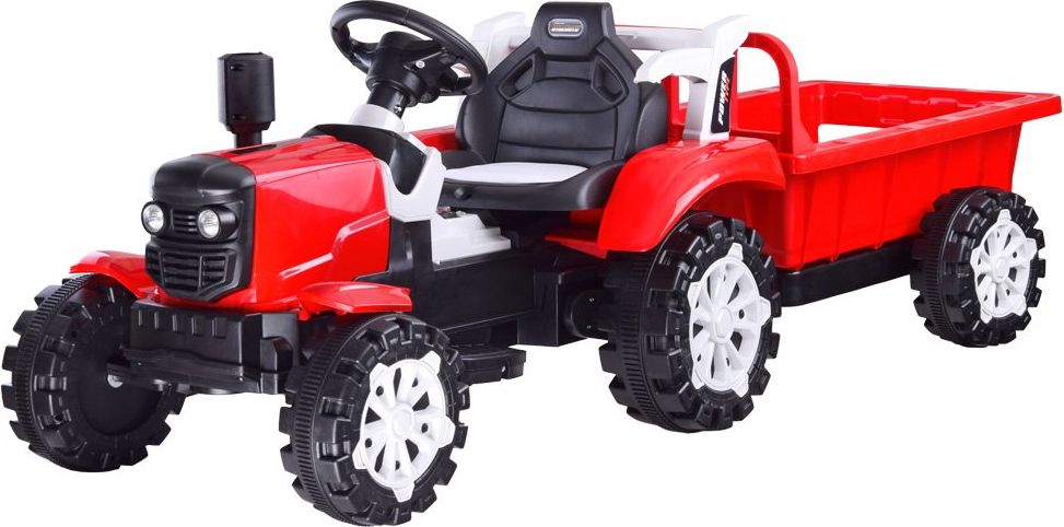 Elektrický traktor s přívěsem - zelený - obrázek 7