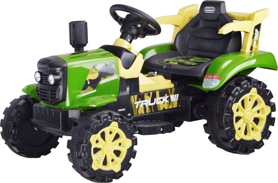 Elektrický traktor s přívěsem - zelený - obrázek 10