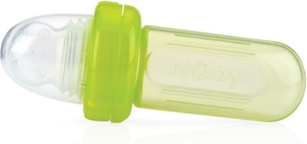 Nuby Krmítko silikonové Easy squeezy feeder modrá - obrázek 1