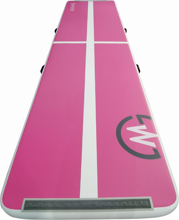 Airtrack MASTER nafukovací žíněnka 400 x 100 x 10 cm - růžová - bílá - obrázek 2