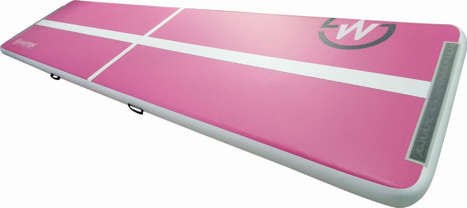 Airtrack MASTER nafukovací žíněnka 400 x 100 x 10 cm - růžová - bílá - obrázek 3