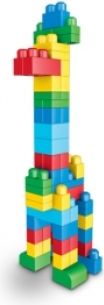Mega - Kostky v plastovém pytli, first builder, 60dílů - obrázek 2