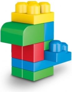 Mega - Kostky v plastovém pytli, first builder, 60dílů - obrázek 5