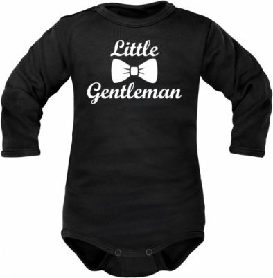 Body dlouhý rukáv Dejna Little Gentleman - černé, Velikost koj. oblečení 62 (2-3m) - obrázek 1