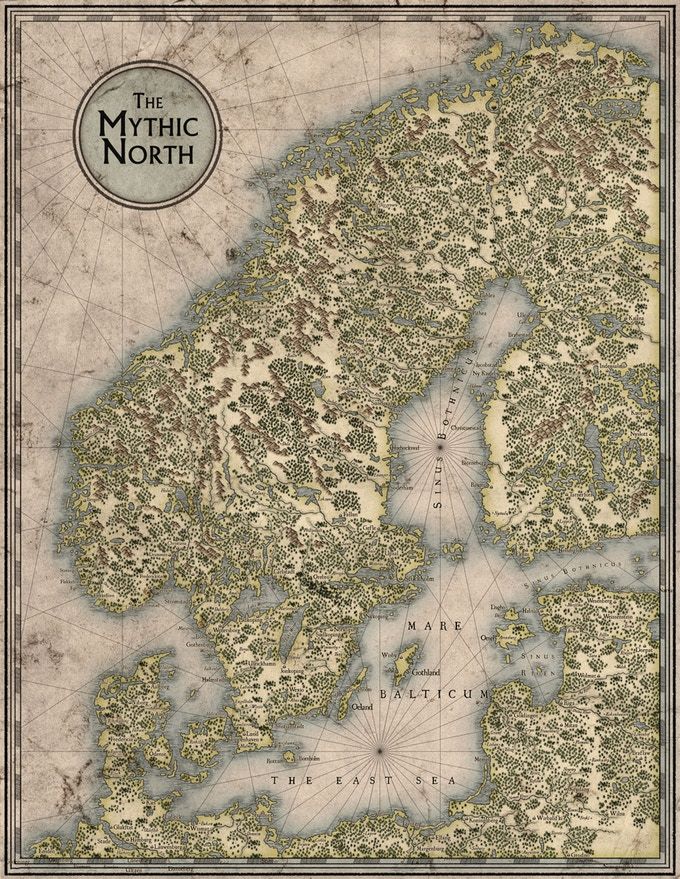 Free League Publishing Vaesen Nordic Horror GM Screen and Map - obrázek 2