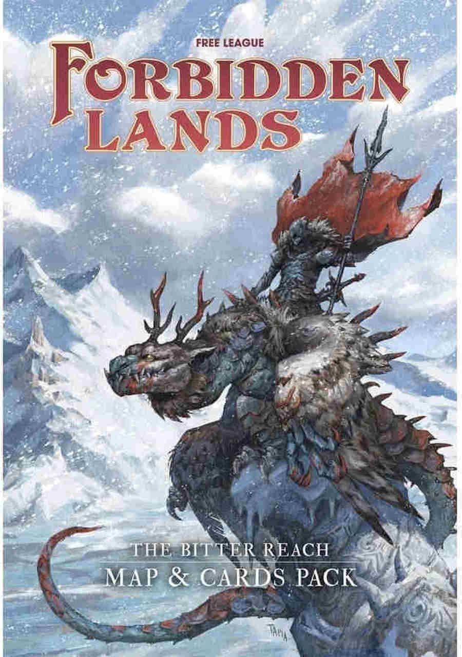 Free League Publishing Forbidden Lands - The Bitter Reach Maps and Card Pack - obrázek 1