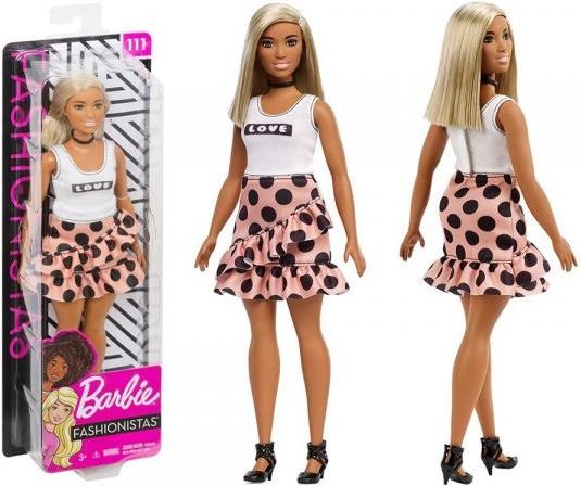 Panenka Barbie v tečkované sukýnce - obrázek 1