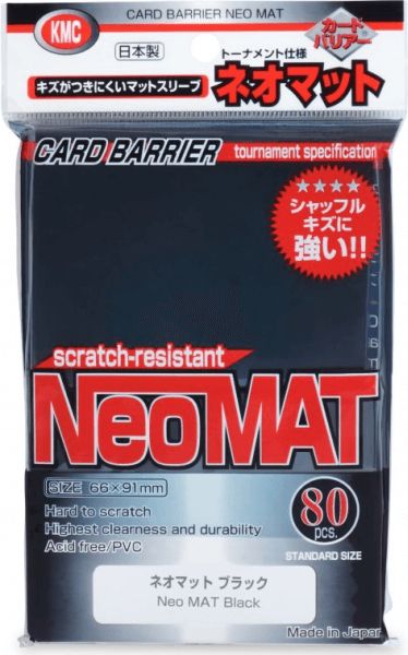 KMC Obaly na karty KMC Standard Sleeves - Neo Mat Black - 80 ks - obrázek 1