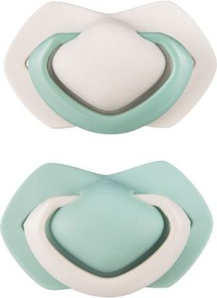 Set symetrických silikonových dudlíků 2 ks Canpol Pure Color Green 0-6 měsíců - obrázek 1