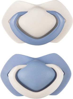 Set symetrických silikonových dudlíků 2 ks Canpol Pure Color Blue - obrázek 1