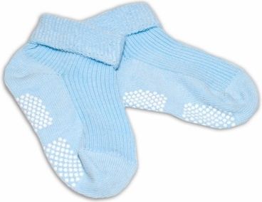 Kojenecké ponožky Risocks protiskluzové - sv. modré, Velikost koj. oblečení 12/24měsíců - obrázek 1