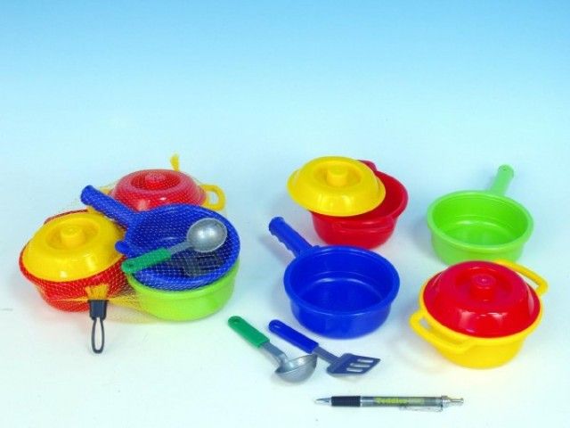 Nádobí sada plast 5ks v síťce - obrázek 1