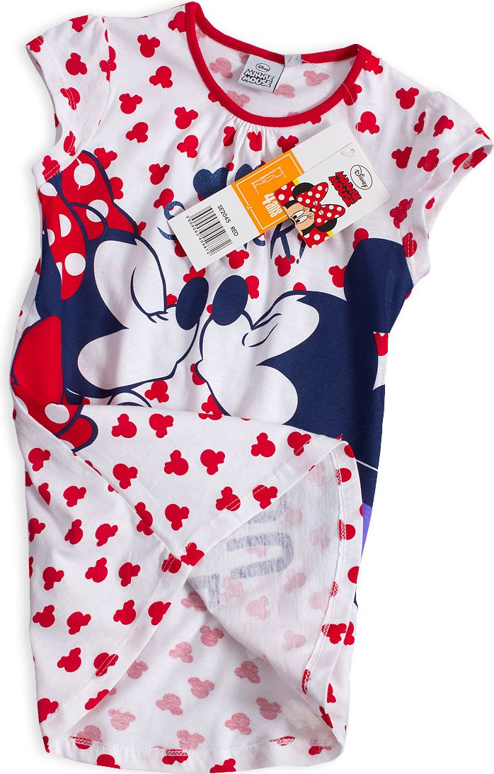 DISNEY MINNIE Dívčí noční košile DISENY MINNIE LOVE YOU červený potisk Velikost: 98 - obrázek 3