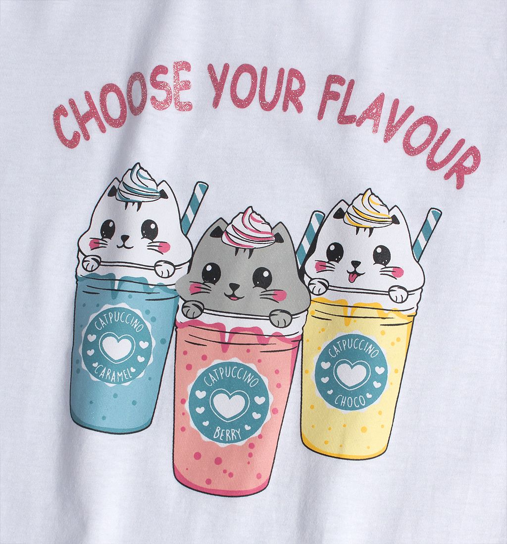 Dívčí tričko GLO STORY CHOOSE YOUR FLAVOUR bílé Velikost: 134 - obrázek 2