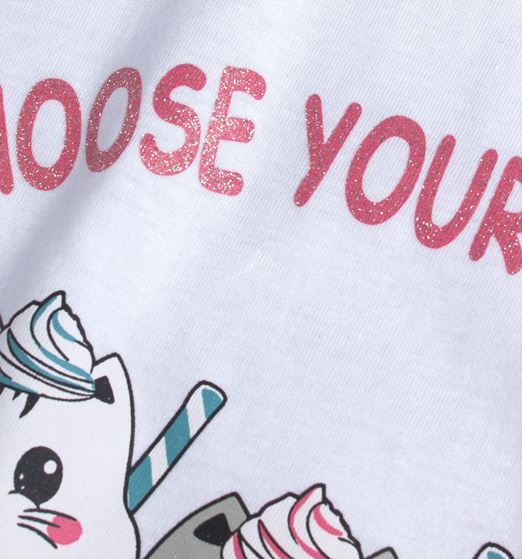 Dívčí tričko GLO STORY CHOOSE YOUR FLAVOUR bílé Velikost: 134 - obrázek 3