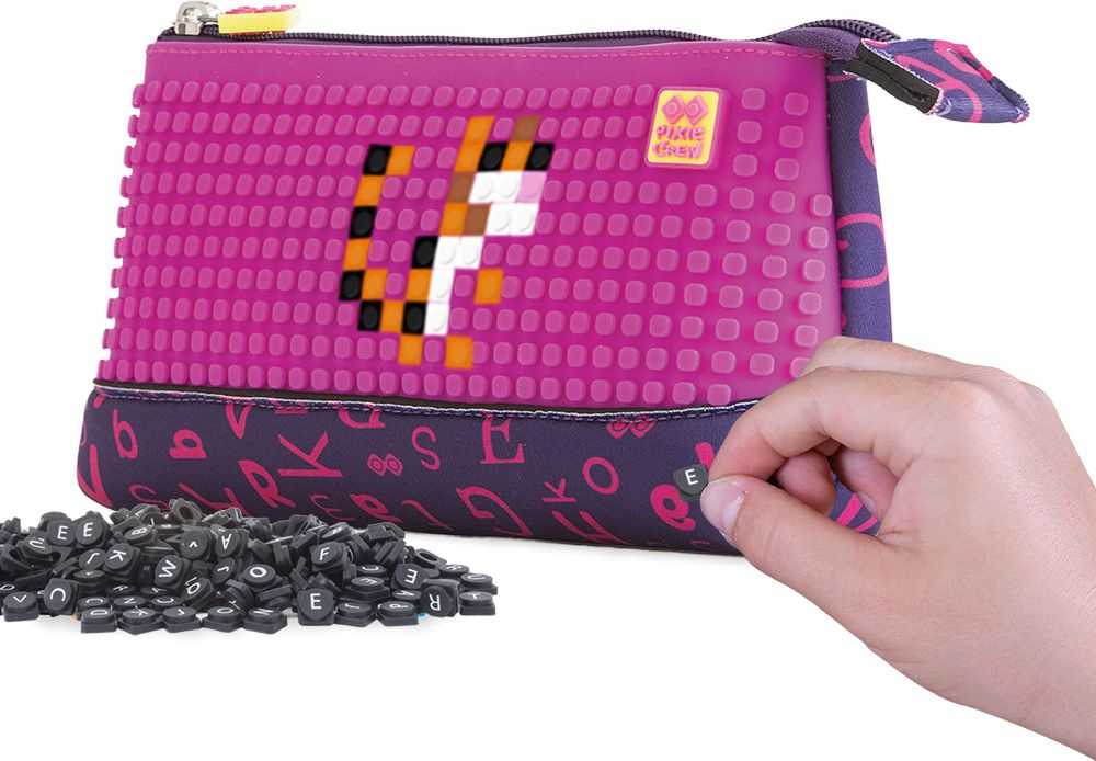 PIXIE CREW velké pouzdro FIALOVÉ S PÍSMENY - obrázek 4