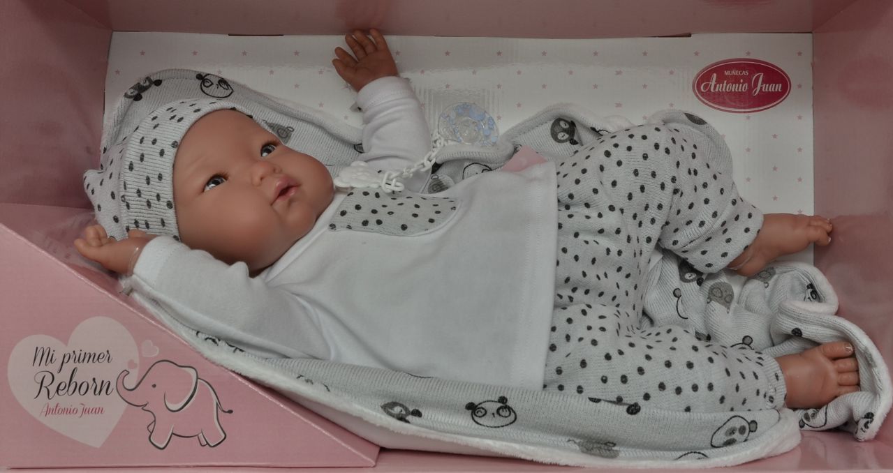 Reborn miminko -  Můj první reborn Alejandro na dečce s pandami  od Antonio Juan - obrázek 1