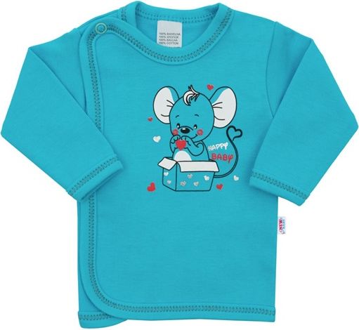 NEW BABY | New Baby Mouse | Kojenecká košilka New Baby Mouse tyrkysová | Tyrkysová | 56 (0-3m) - obrázek 1