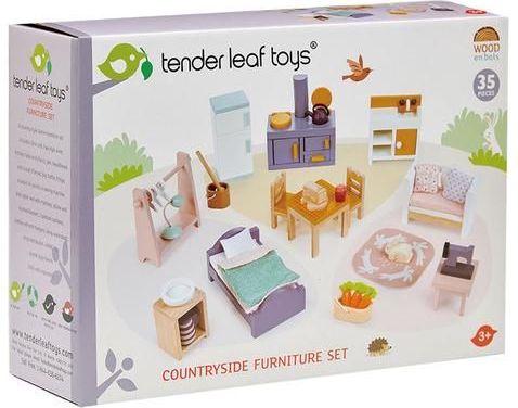 Tender Leaf Toys Nábytek pro panenky - Venkovský dům - obrázek 1