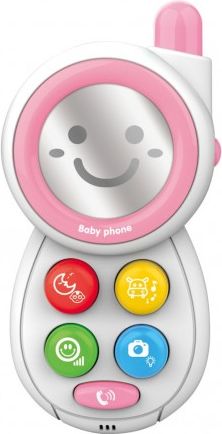Dětský telefónek se zvuky BAYO pink, Růžová - obrázek 1