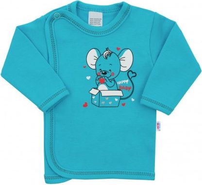 Kojenecká košilka New Baby Mouse tyrkysová, Tyrkysová, 56 (0-3m) - obrázek 1