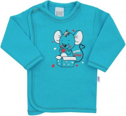 Kojenecká košilka New Baby Mouse tyrkysová, Tyrkysová, 62 (3-6m) - obrázek 1