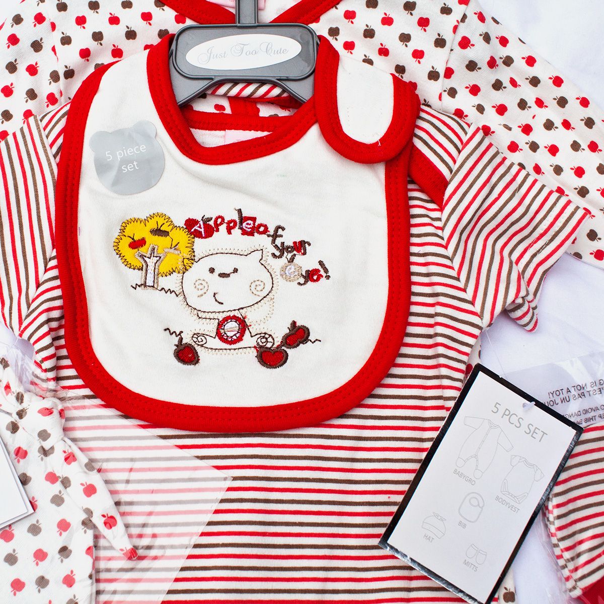 Just Too Cute Kojenecká souprava kočička jablíčka porodnice Velikost: 56 - obrázek 2