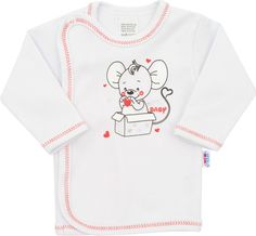 Košilka kojenecká bavlna - BABY MOUSE bílá - vel.56 - obrázek 1